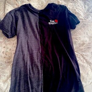 never worn before los angeles black n grey shirt